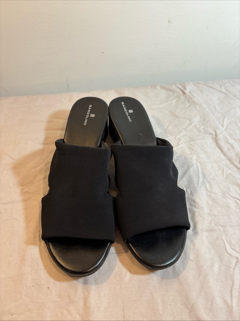 Bandolino Black Slip-On Slide Sandals for Women